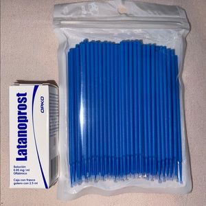 Eyelash growth serum with micro brushes